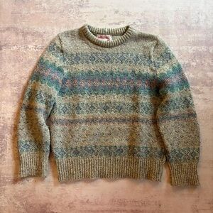 Vintage 80s American Eagle Wool Fair Isle Sweater Small